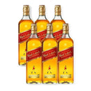 Kit Whisky Johnnie Walker Red Label 1L - 6 Garrafas